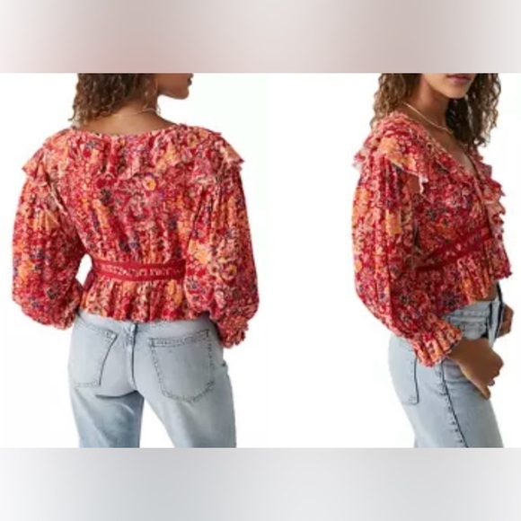 Free People Ruffle Top - Picture 2 of 5